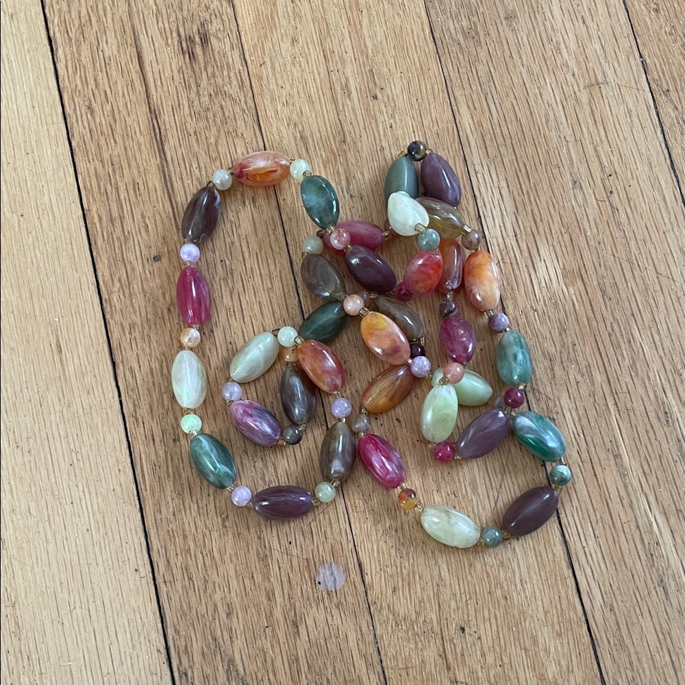 Source Unknown Vibrant Gemstone Necklace - image 1